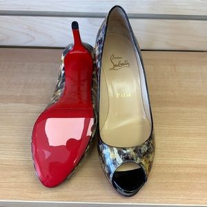 Christian Louboutin Peep Toe Shoes.Sz 7 1/2